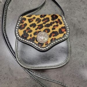 Brighton Pony Hair and Leather small crossbody bag